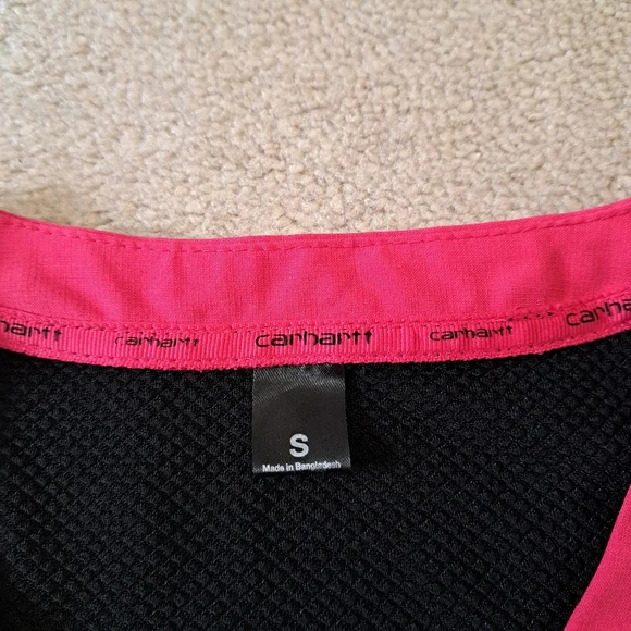 Carhartt Force Scrubs Top Women's Small V-neck Black Grey Pink Short Sleeve - Picture 6 of 13
